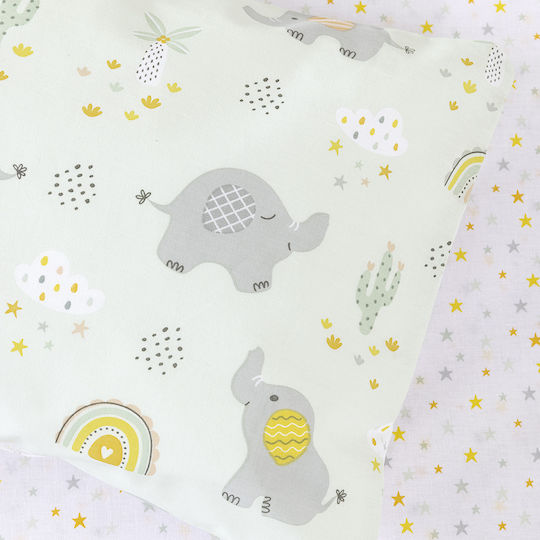 Kocoon Set Baby Bettlaken Für Krippe Baumwolle Angepasst Beige 70x130cm 3Stück