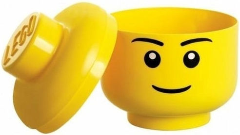 LEGO Children's Storage Box made of Plastic Head Yellow 16x16x18cm 1pcs