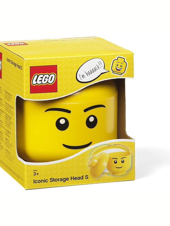 LEGO Children's Storage Box made of Plastic Head Yellow 16x16x18cm 1pcs