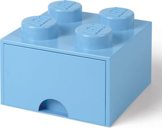 LEGO Παιδικό Κουτί Αποθήκευσης από Πλαστικό 4 Knobs Γαλάζιο 25x25x18cm