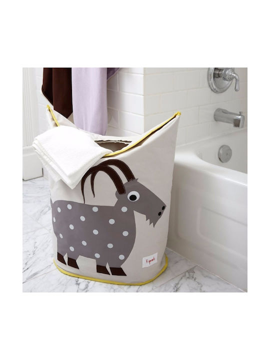 3 Sprouts Children's Laundry Basket made of Fabric Deer Brown 50x29x57cm 1pcs