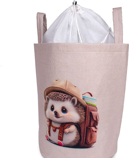 Dimcol Kinder Aufbewahrungskorb aus Stoff Beige 50x30x45cm 1Stück