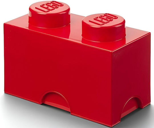 LEGO Kinder Aufbewahrungsbox aus Kunststoff 2-Stud Rot 25x12x18cm 1Stück
