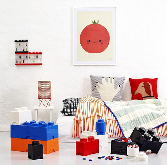 LEGO Kinder Aufbewahrungsbox aus Kunststoff 2-Stud Rot 25x12x18cm 1Stück