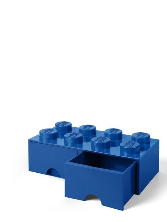 LEGO Children's Storage Box made of Plastic Brick Blue 50x25x18cm 1pcs
