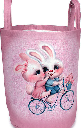 Dimcol Детска кошница за съхранение Розов 50x30x45см 1бр