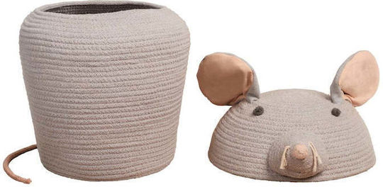 Lorena Canals Kinder Aufbewahrungskorb aus Stoff Renata die Ratte Gray 25x25x30cm 1Stück