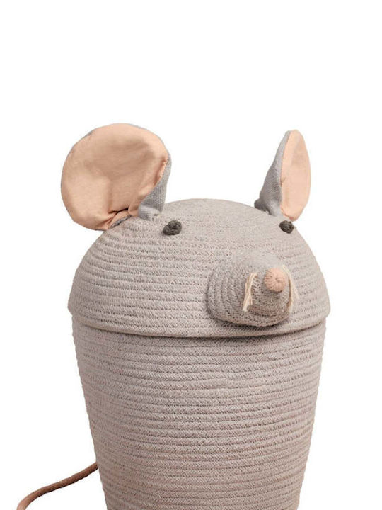 Lorena Canals Children's Storage Basket made of Fabric Renata The Rat Gray 25x25x30cm 1pcs