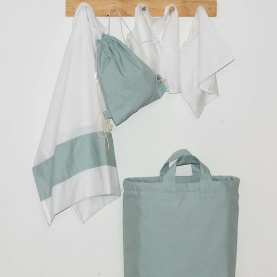 Decocraft Kinder Aufbewahrungssack Faltbar aus Stoff Basic Grün 50x20x55cm 1Stück