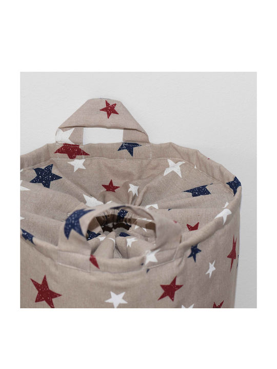 Decocraft Children's Folding Storage Bag made of Fabric Star Beige 50x20x55cm 1pcs