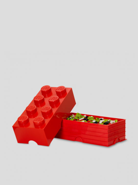 LEGO Παιδικό Κουτί Αποθήκευσης από Πλαστικό 8-Stud Κόκκινο 10x20x7.5cm