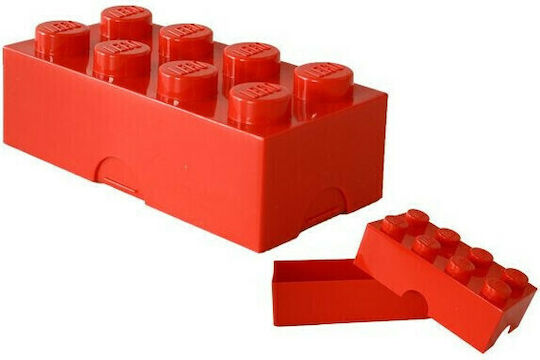 LEGO Kinder Aufbewahrungsbox aus Kunststoff 8-Stud Rot 10x20x7.5cm 1Stück
