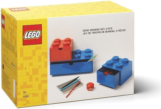 LEGO Kinder Aufbewahrungsbox aus Kunststoff Mehrfarbig 3Stück