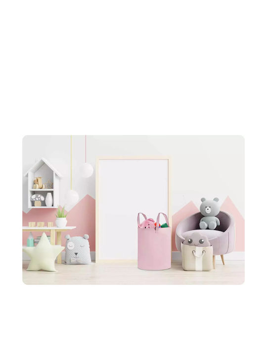 Nukido Cutie de Depozitare Jucării pentru Copii din Țesătură Roz 35x35cm 1buc