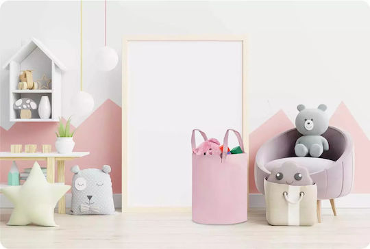 Nukido Children's Storage Basket made of Fabric Pink 35x35cm 1pcs