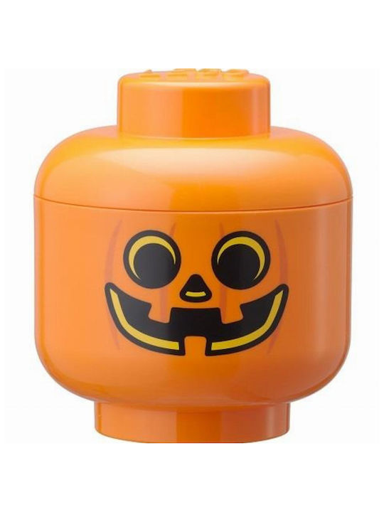 Room Copenhagen Παιδικό Κουτί Αποθήκευσης από Πλαστικό Lego Pumpkin Πορτοκαλί 16x16x19cm