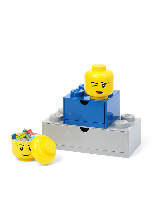 LEGO Children's Storage Box made of Plastic Head Yellow 10x10x11cm 1pcs