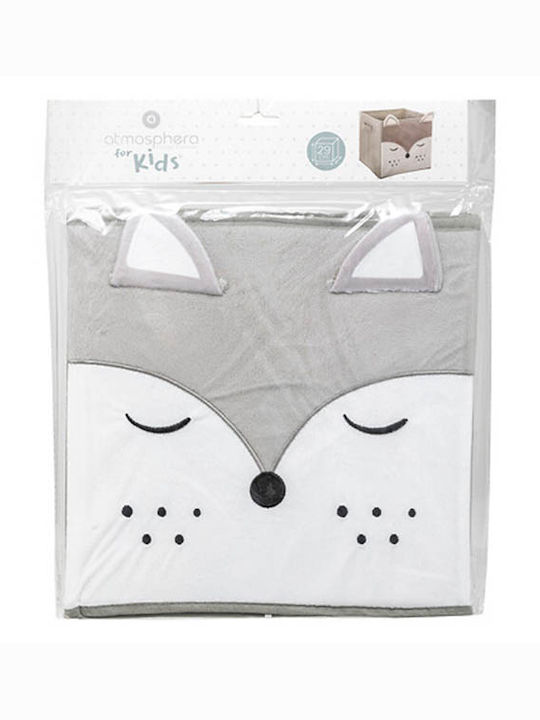 Atmosphera Children's Storage Basket made of Fabric Fox Gray 29x29x29cm 1pcs