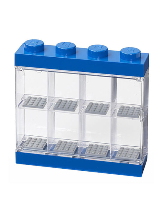 LEGO Παιδικό Κουτί Αποθήκευσης από Πλαστικό Display Case 8 Mini Figures Μπλε 19.1x18.4x18.4cm
