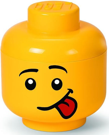 LEGO Children's Storage Box made of Plastic Head Yellow 16x16x18cm 1pcs