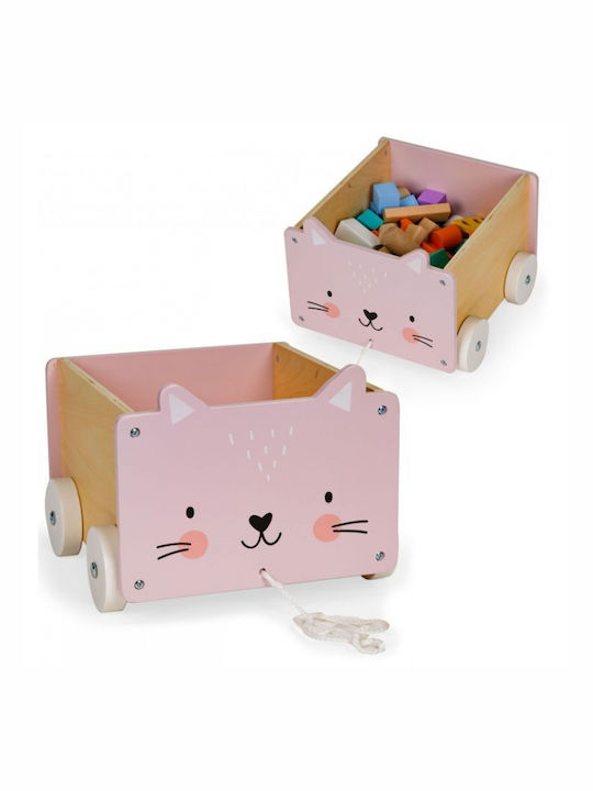 Ecotoys Детска кутия за съхранение Eco Розов 24x26x6см 1бр