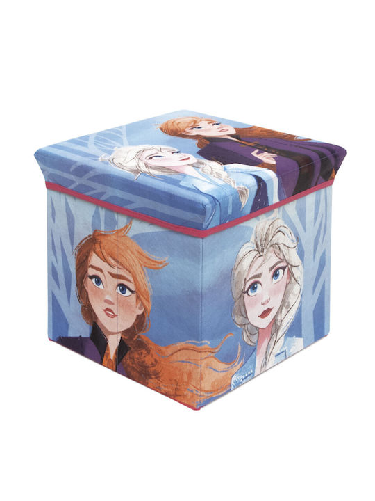 Disney Παιδικό Σκαμπό με Αποθηκευτικό Χώρο Πτυσσόμενο από Ύφασμα Frozen 2 Πολύχρωμο 30x30x30cm