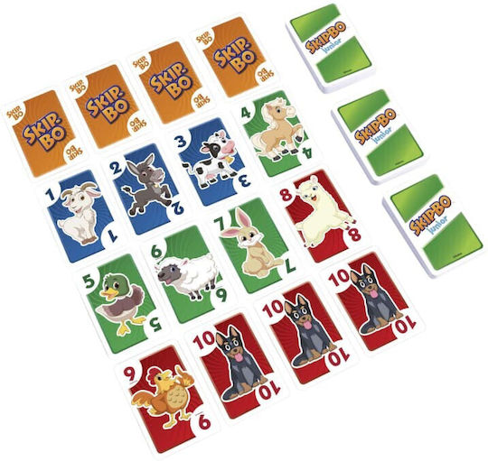 Настолна игра Skip-Bo Junior за 2-4 играчи 5+ години Mattel