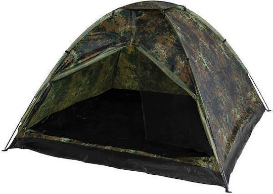 MFH BW Camo Camping Tent Igloo Khaki for 3 People 210x210x130cm
