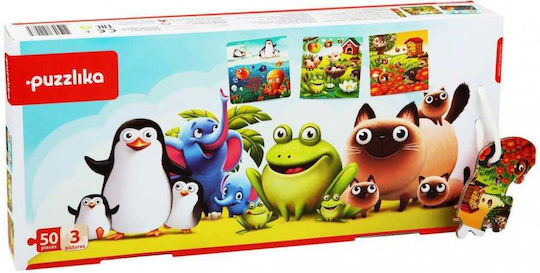 Puzzlika 3 Puzzles In 1 My Favorite Animals