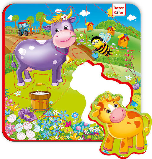 Παιδικό Puzzle Ζωάκια Αγρού για 3+ Ετών 17pcs Roter Kafer