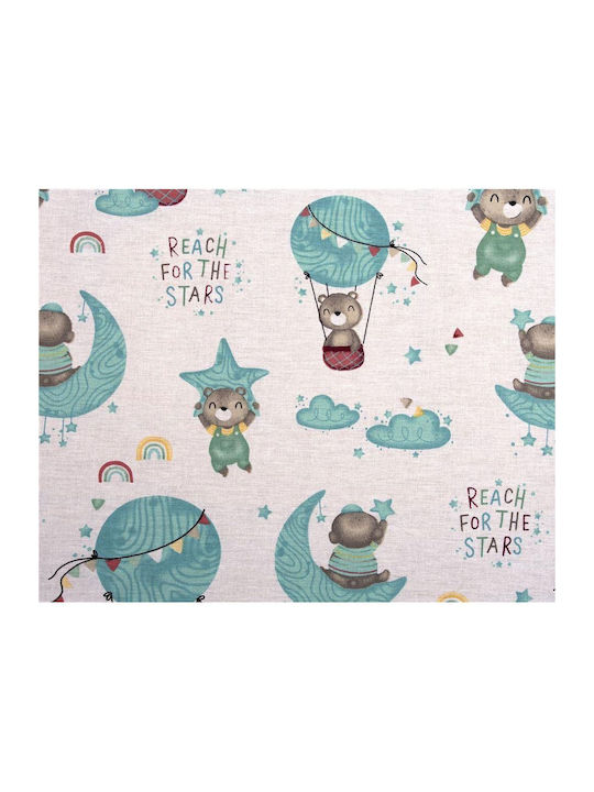 Dimcol Reach the Stars Cotton Swaddle Wrap Green 80x80cm.
