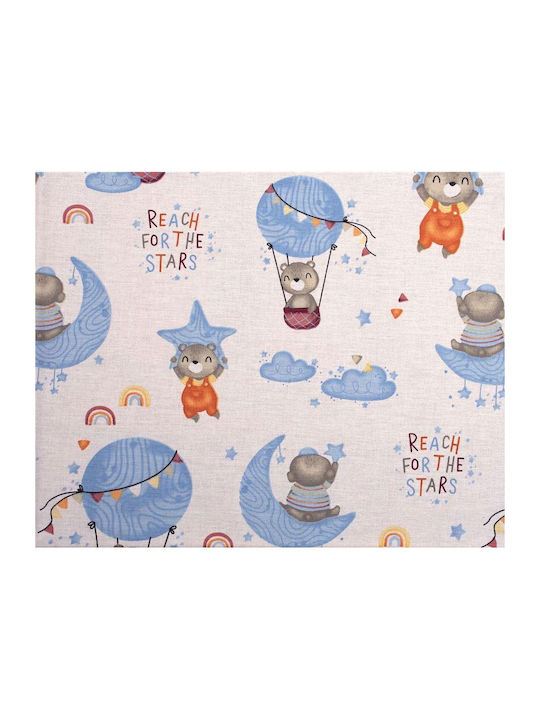 Dimcol Reach the Stars Cotton Swaddle Wrap Blue 80x80cm.