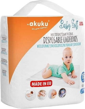 Akuku Водоустойчиви Подложки White Бял 40x60см. 15бр