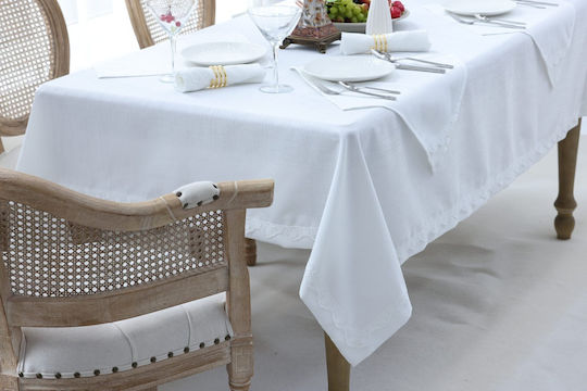 Liolios Home Τραπεζομάντηλο με Δαντέλα Ivory 160x260εκ. Liolios Home Τραπεζομάντηλο με Δαντέλα Ivory 160x260εκ.