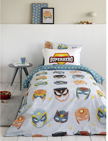 Nima Kids Sheets Set Superheroes Multicolour 170x255cm Nima Kids Sheets Set Superheroes Multicolour 170x255cm