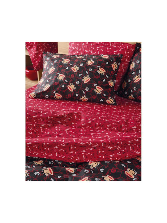 Kentia Sheet Set Semi-double Cotton Red-black 190x270cm 3pcs
