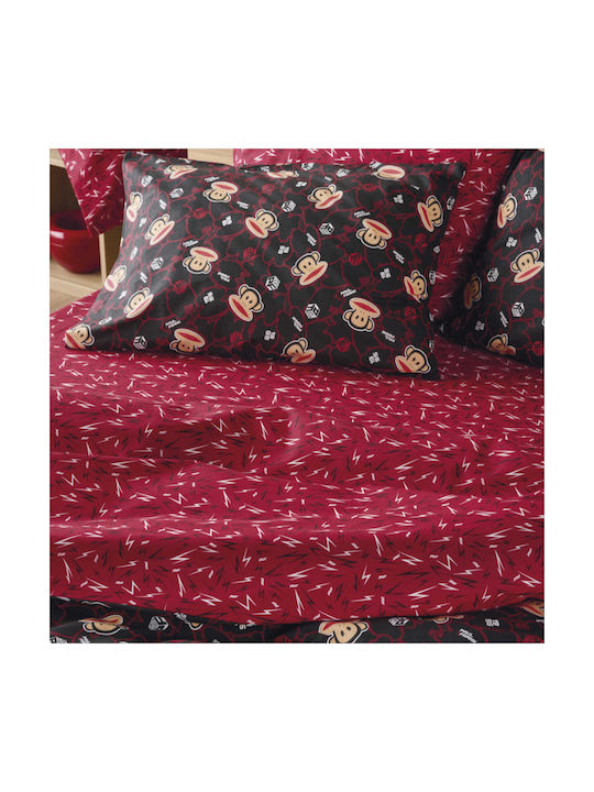 Kentia Sheet Set Semi-double Cotton Red-black 190x270cm 3pcs