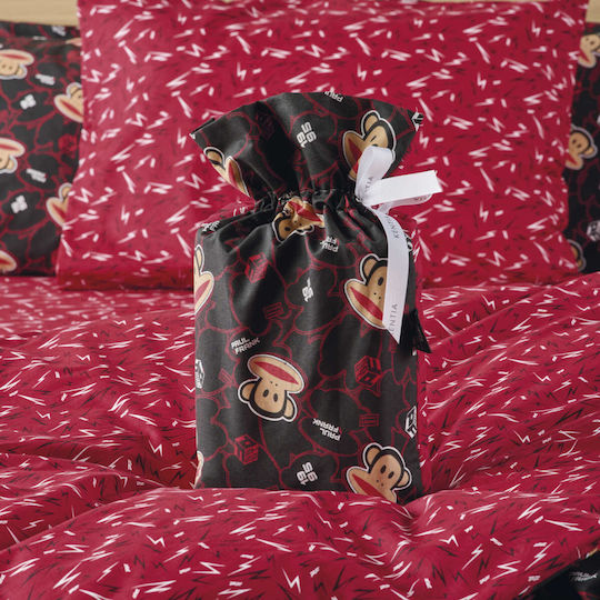 Kentia Sheet Set Semi-double Cotton Red-black 190x270cm 3pcs