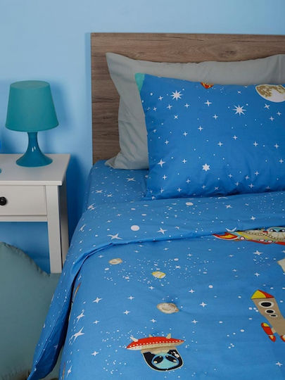 Sunshine Single Sheets Set with Elastic Band Feelings 26 Light Blue 105x205cm Sunshine Single Sheets Set with Elastic Band Feelings 26 Light Blue 105x205cm