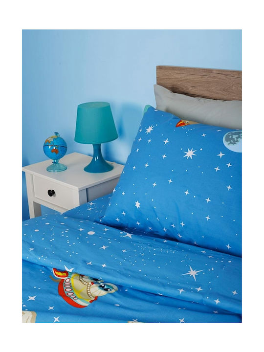 Sunshine Sheet Set Single with Elastic Band Cotton Feelings 26 Light Blue 105x205cm 3pcs