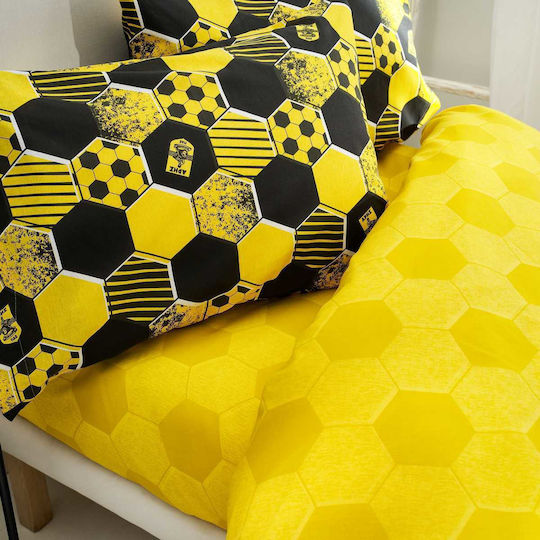 Vesta Home Set Cearceafuri Single Din Bumbac Aris Galbene 170x260cm