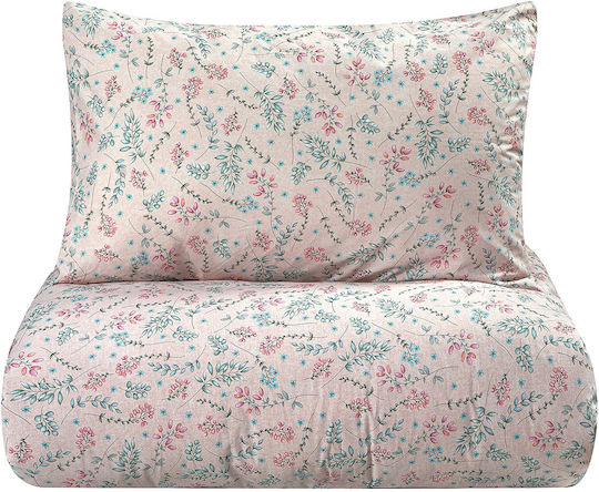 Lino Home Σετ Σεντόνια Μονά Βαμβακερά Primo Pink 170x260cm 3τμχ