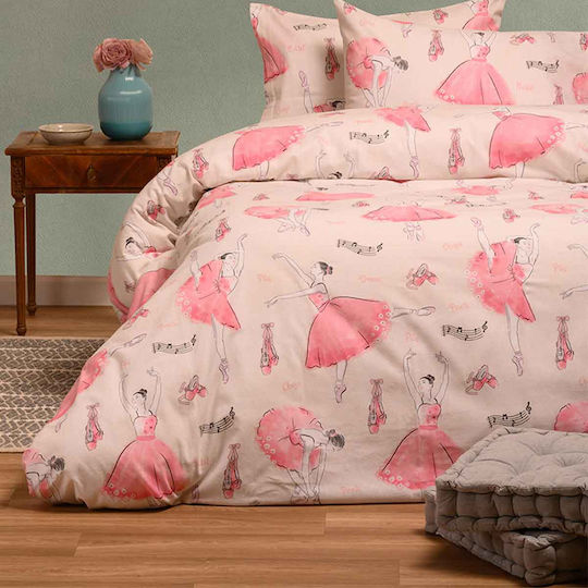 Melinen Sheet Set Single with Elastic Band Cotton Ecru 170x260cm 3pcs