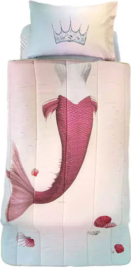 Saint Clair Σετ Σεντόνια Μονά Βαμβακερά Mermaid Ροζ 170x250cm 2τμχ