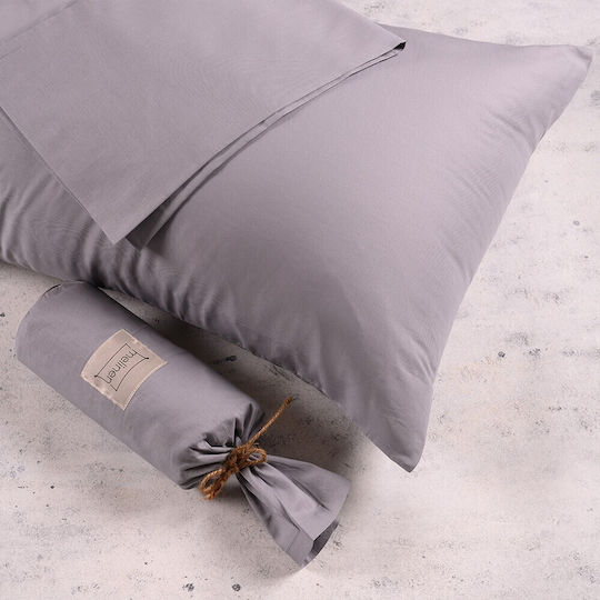 Melinen Kids Sheets Set with Elastic Band Light Gray 170x270cm