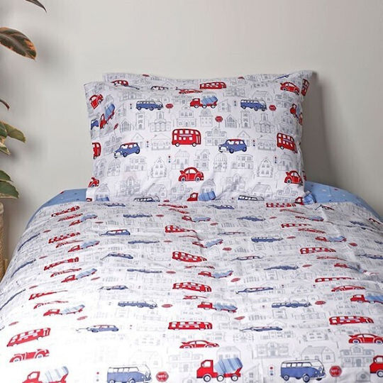 Sunshine Комплект чаршафи Единично С ластик Памучни Cotton Feelings 42 Бял 105x205см 3бр