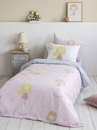 Nima Sheet Set Single Cotton Lovely Pink 170x255cm 2pcs