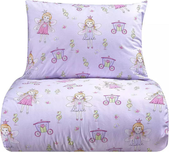 Lino Home Sheet Single Cotton Lilac 170x260cm