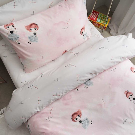 Vesta Home Kinderbettlaken Set Baumwoll Rosa Pink 170x260cm 3 Stück