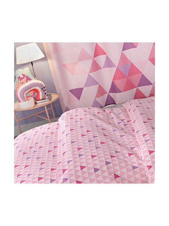 Guy Laroche Σετ Σεντόνια Μονά Βαμβακερά Two 2 Twenty Fuchsia 165x250cm 3τμχ